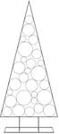 vidaXL Metall-Weihnachtsbaum zum Dekorieren Schwarz 210 cm 4018959