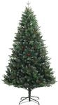 vidaXL K&uuml;nstlicher Weihnachtsbaum Klappbar mit Roten Beeren 180 cm