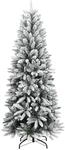 vidaXL K&uuml;nstlicher Weihnachtsbaum mit Schnee 300 LEDs 180 cm 3315765