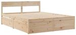 vidaXL Massivholzbett ohne Matratze 140x200 cm Kiefernholz 3282348
