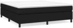 vidaXL Boxspringbett Schwarz 180x200 cm Stoff1378449
