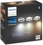 Philips Hue Smart-Einbauspot Milliskin White Ambiance Wei&szlig; 3er Pack