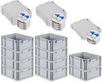 PROREGAL SuperSparSet 10x Eurobox NextGen Grip mit Scharnierdeckel und Blauen