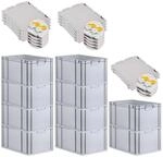 PROREGAL SuperSparSet 10x Eurobox NextGen Grip mit Scharnierdeckel und Gelben