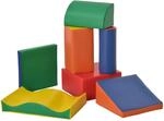 HOMCOM Kinder-Softplay-Set Bausteinset PU EPE Bunt 60L x 40B x 11H cm