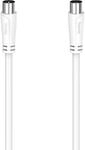 Hama Antennen-Kabel Koax-Stecker/Koax-Kupplung 90 dB Wei&szlig; 1,5 m