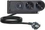 Schwaiger&reg; Tischsteckdosenleiste 2 Schutzkontakt-Steckdosen & 2 USB-Ports
