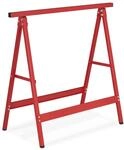 Relaxdays Klappbock 2er Set Stahl Rot Kratzfest 75 cm x 78 cm x 40 cm 2,5 kg