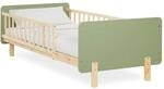 Homestyle4u Kinderbett 90x200 mit Raufallschutz Lattenrost Gr&uuml;n 2605
