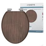 Sch&uuml;tte WC-Sitz Dark Wood Holzkern mit Absenkautomatik