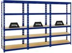 PROREGAL Mega Deal 3x Schwerlastregal Tiger HxBxT 180 x 90 x 45 cm Fachlast 265...
