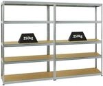 PROREGAL Mega Deal 2x Schwerlastregal Big Elephant S HxBxT 180 x 120 x 45 cm...