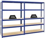 PROREGAL Mega Deal 2x Schwerlastregal Big Elephant S HxBxT 180 x 120 x 45 cm Fachlast