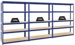 PROREGAL Mega Deal 3x Schwerlastregal Big Elephant S HxBxT 180 x 120 x 45 cm...