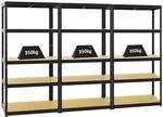 PROREGAL Mega Deal 3x Schwerlastregal Slim Elephant S HxBxT 180 x 90 x 45 cm 5 Ebenen