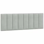 vidaXL Kopfteil-Kissen Hanko Hellgrau 120 cm Samt 374661
