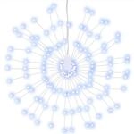 vidaXL Weihnachtsbeleuchtungen Feuerwerk 4 Stk 140 LEDs Kaltwei&szlig; 17cm 356222