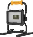 Leistungsstarker LED-Baustrahler f&uuml;r Elektrowerkzeugakkus 20 W 2000,m Schwarz