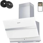 CIARRA Dunstabzugshaube 60 cm 650 m&sup3;/h A+++ Kopffrei WIFI-APP Touch Control VM6736NW