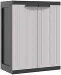vidaXL Gartenschrank Grau und Schwarz 65x37x85 cm PP