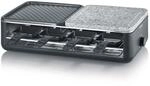 Severin Raclette-Grill RG 2366 Black Line Lite Naturstein & Grillfl&auml;che 1.300 W