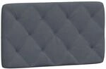 vidaXL Kopfteil-Kissen Dunkelgrau 90 cm Samt 374709