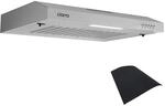 CIARRA Unterbauhaube 60 cm 200 m&sup3;/h Dunstabzugshaube Edelstahl Um/Abluft VMS6903