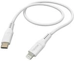 Hama Ladekabel Flexible USB-C Silikon Lightning f&uuml;r iPhone 1,5 m Wei&szlig;