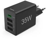 Hama Schnellladeger&auml;t 1x USB-C PD 3x USB-A Mini-Ladeger&auml;t 35W Schwarz