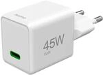 Hama Schnellladeger&auml;t Super-Mini-Charger GaN USB-C PD 45 W Wei&szlig;