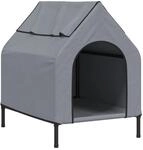 vidaXL Hundeh&uuml;tte Hellgrau Oxford-Gewebe und Stahl 172590