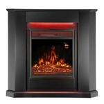 Juskys Elektrokamin Dreieckig mit Heizung & Flammeneffekt 1000/2000 W Schwarz