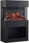 Kaminio Elektrokamin Henri Kaminofen Heizung 3D-Flammeneffekt Holzfach Schwarz