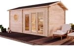 Finntherm Gartensauna Genf-70 Naturbelassen 561 cm x 334 cm Wandst&auml;rke 70 mm
