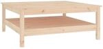 vidaXL Couchtisch 100x100x40 cm Massivholz Kiefer