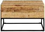 vidaXL Couchtisch 68x68x41 cm Raues Mangoholz