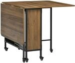 HOMCOM Esstisch Spanplatte Metall 130L x 80B x 74H cm Braun