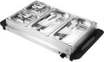 Steinborg SB-6020 Edelstahl Buffetw&auml;rmer Speisew&auml;rmer 4 Speisebeh&auml;lter 300W