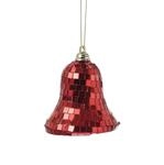 Marelida Christbaumschmuck Glocke Weihnachtsbaumschmuck Im Discokugel Look Rot