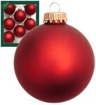 Krebs Glas Lauscha Weihnachtskugeln Weihnachtsrot Matt Uni 8er-Set 7cm