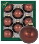 Krebs Glas Lauscha Weihnachtskugeln Uni-Design Thalia Braun 7cm