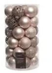 Kaemingk Weihnachtsbaumkugeln Kunststoff Ornamente 6 cm 37 Stueck Rosa Mix