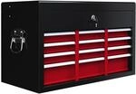 HOMCOM Werkzeugkasten Werkzeugkoffer Stahl Rot 60L x 26B x 34H cm