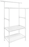 Songmics Kleiderst&auml;nder 2 Ablagen 47 cm x 117 cm x 176 cm Wei&szlig;