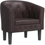 vidaXL Clubsessel Braun Kunstleder Modell 2