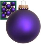 Krebs Glas Lauscha Weihnachtskugeln Lila Matt Uni 8er-Set 7cm