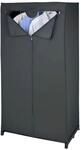 Wenko Kleiderschrank Deep Black mit Ablage 150 cm x 75 cm x 50 cm