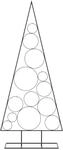 vidaXL Metall-Weihnachtsbaum f&uuml;r Dekorationen Schwarz 150 cm 4018957