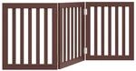 vidaXL 3 Tlg Hundetor Faltbar Braun 150 cm Pappelholz 352260