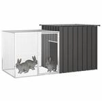 vidaXL Kaninchenk&auml;fig Anthrazit 200x91x100 cm Verzinkter Stahl